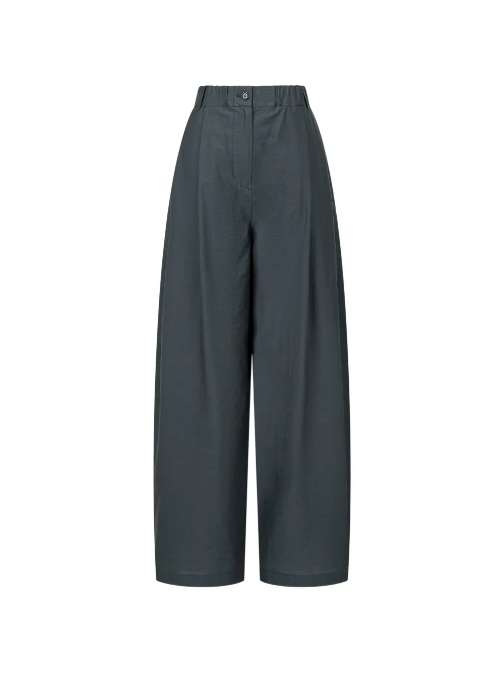 TOMBOY pleated wide-leg cotton trousers - Grau