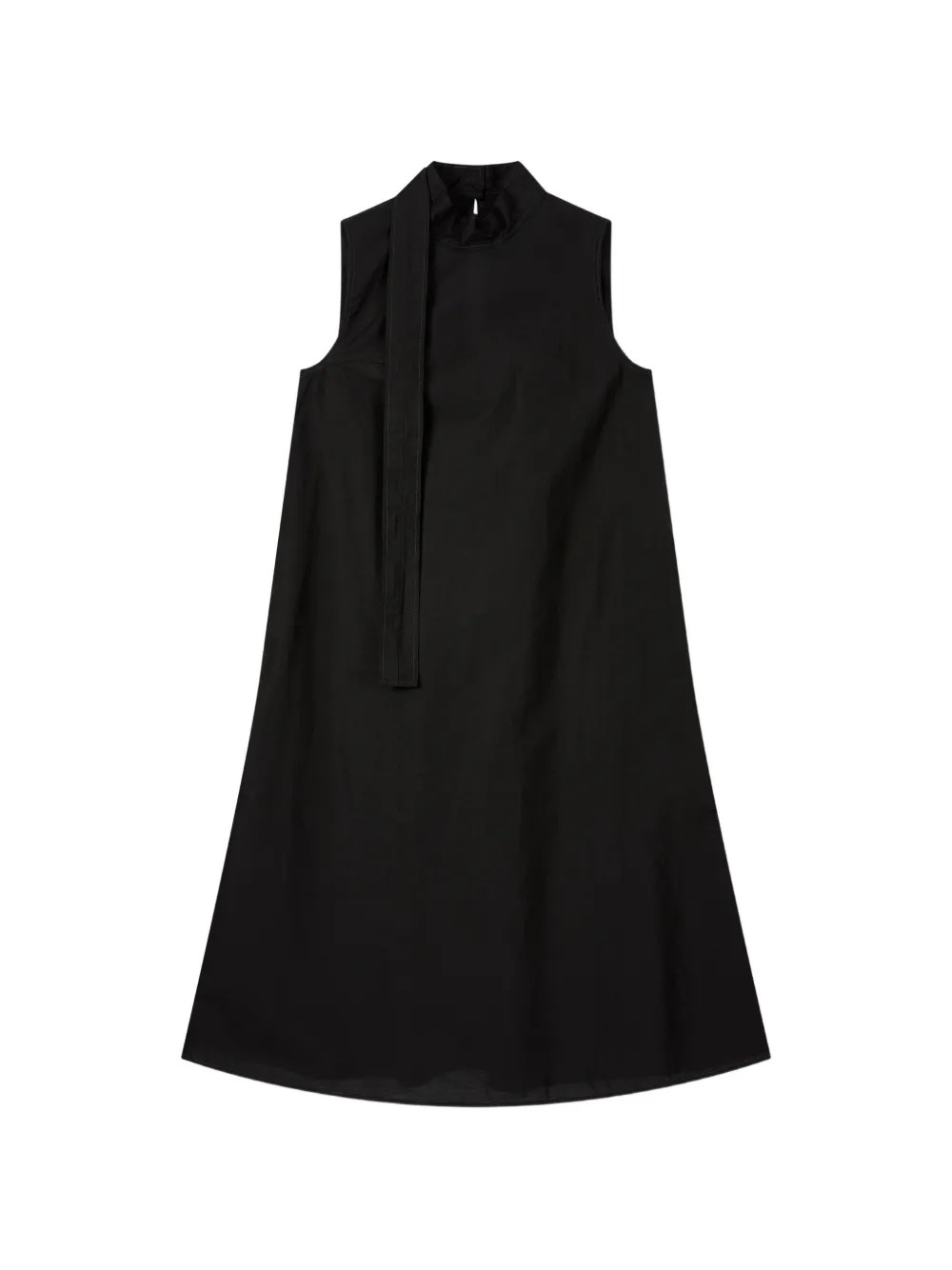 TOMBOY sleeveless A-line cotton dress - Nero