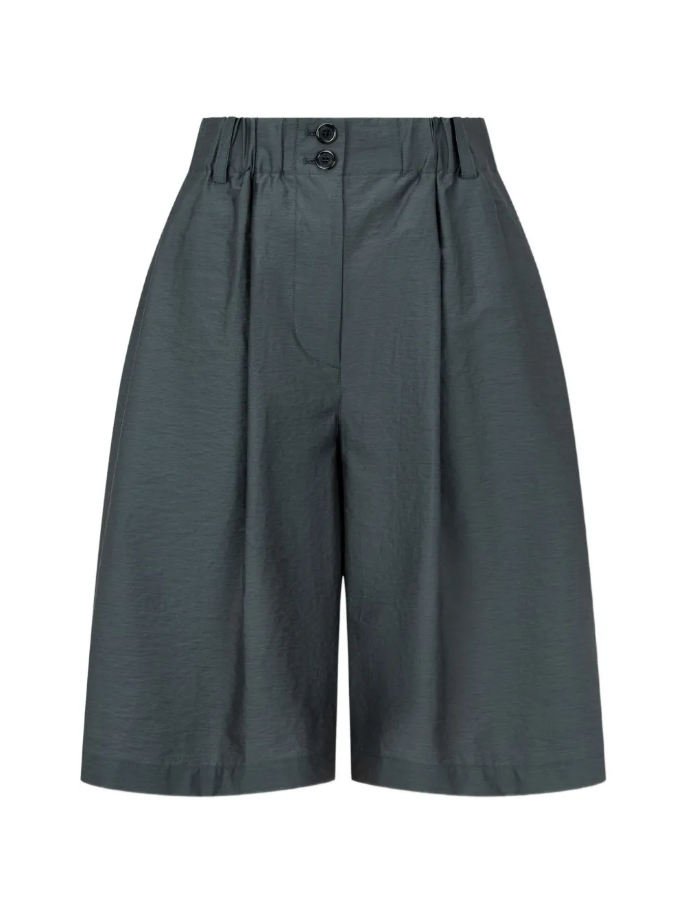 TOMBOY relaxed-fit pleated cotton shorts - Grigio