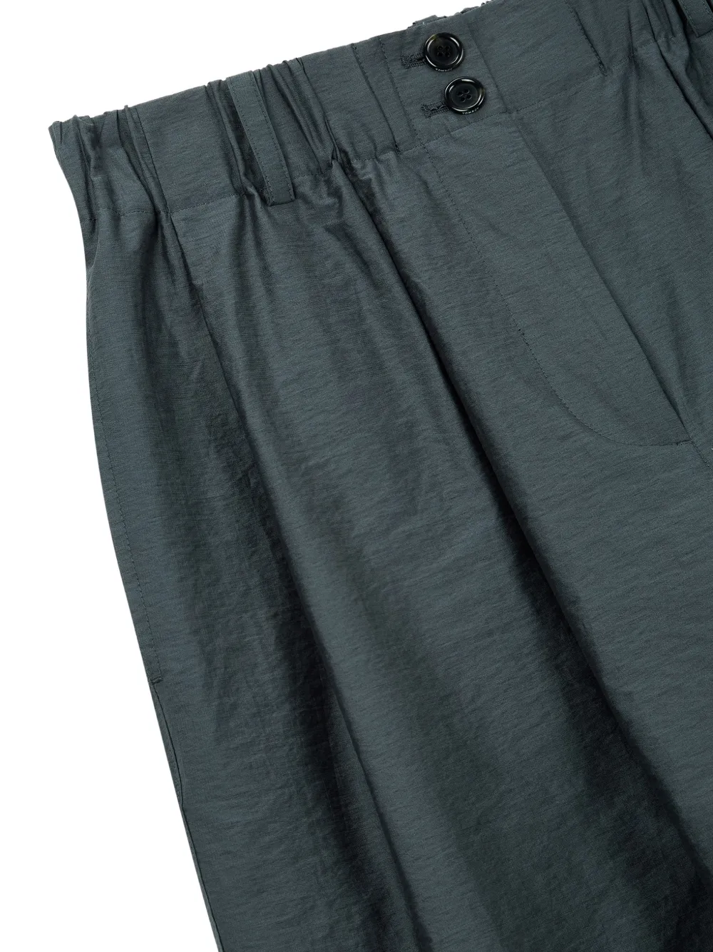TOMBOY Ruimvallende geplooide katoenen shorts Grijs