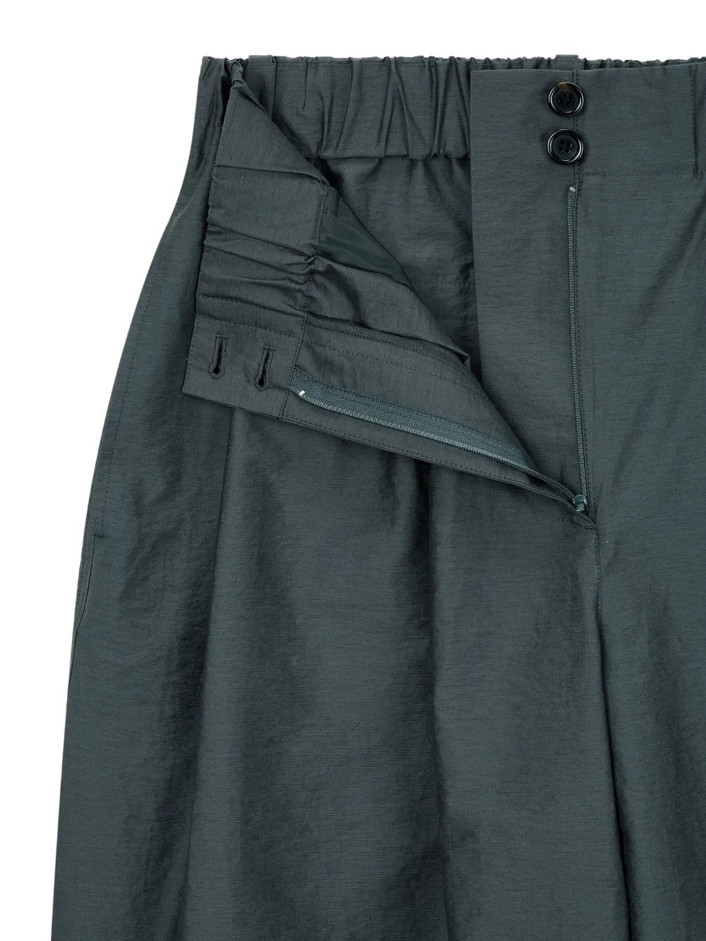 TOMBOY Ruimvallende geplooide katoenen shorts Grijs