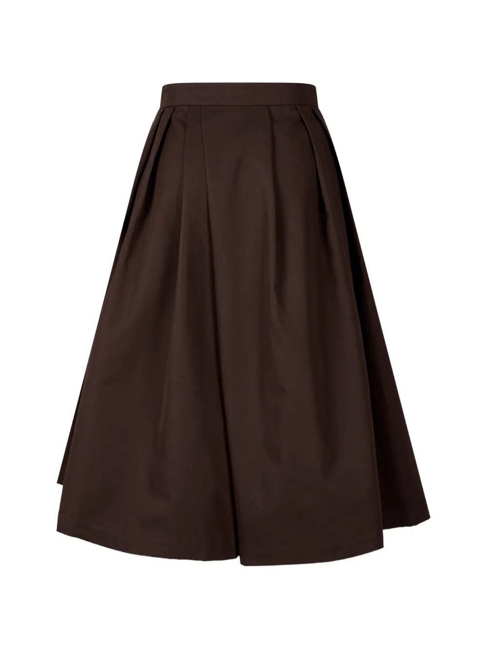 TOMBOY Katoenen midi-skort met A-lijn Bruin