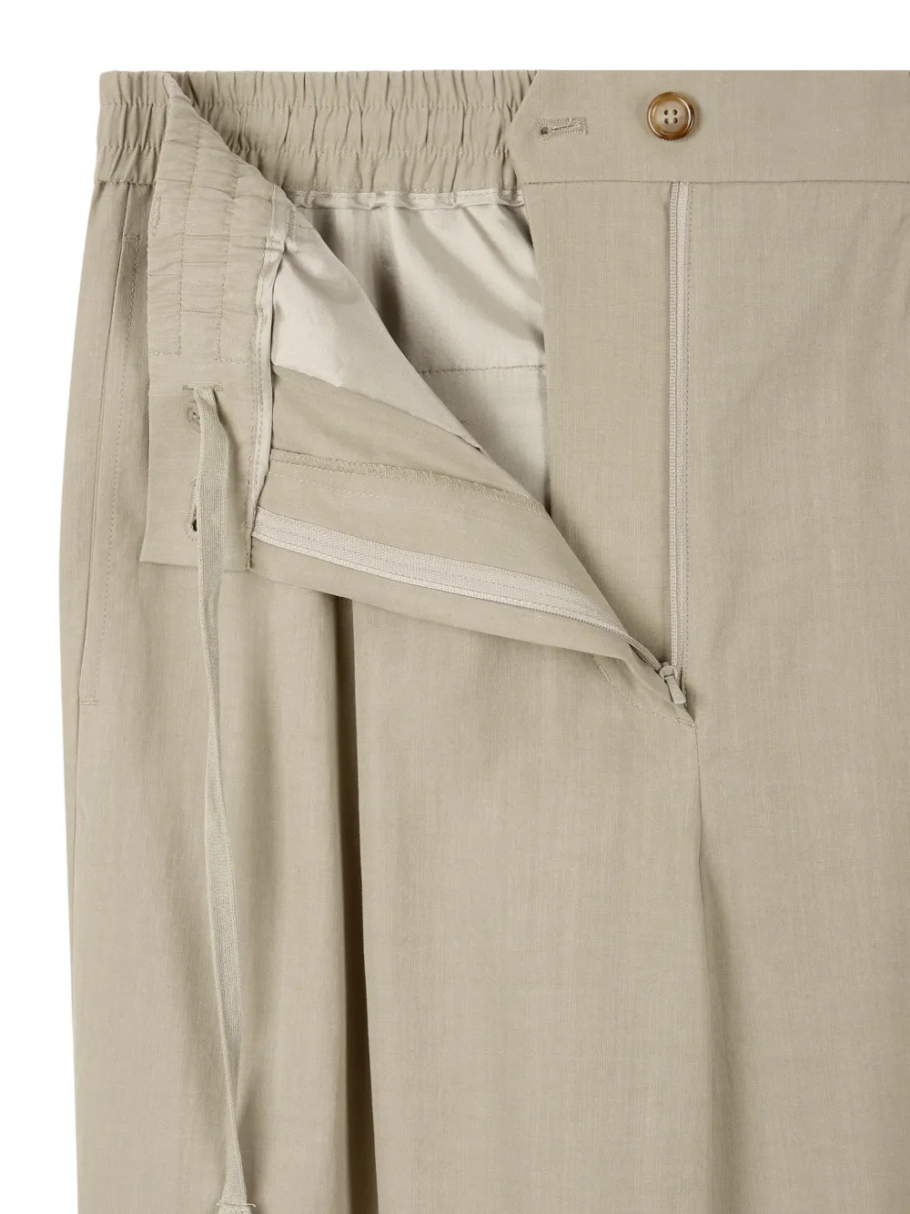TOMBOY Broek met elastische taille Beige