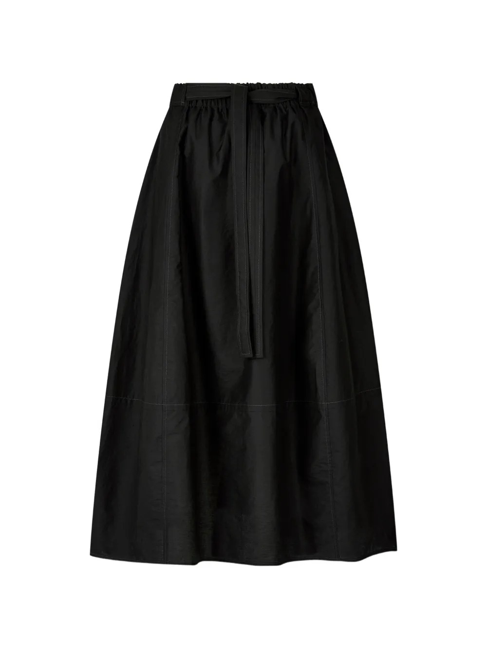 TOMBOY Katoenen ballonrok met snaardetail Zwart