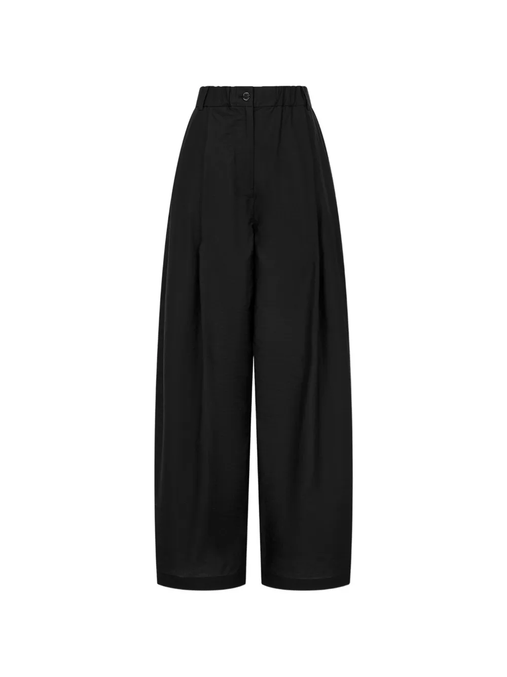 TOMBOY pleated wide-leg cotton trousers - Nero
