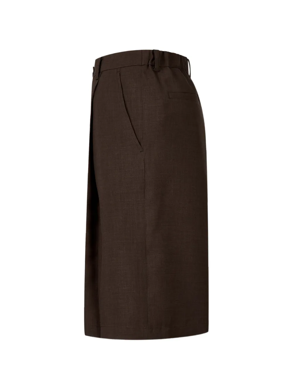  Tomboy Pleated Relaxed-fit Shorts - Brown 