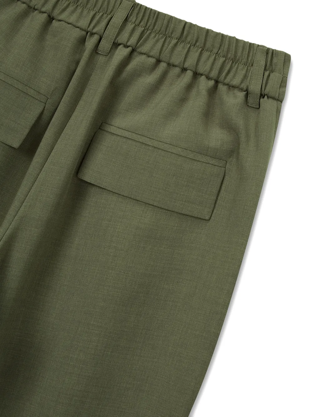 TOMBOY Ruimvallende broek met elastische taille Groen