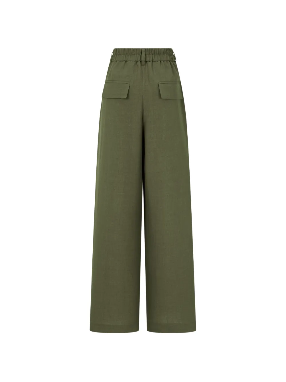 TOMBOY Ruimvallende broek met elastische taille Groen