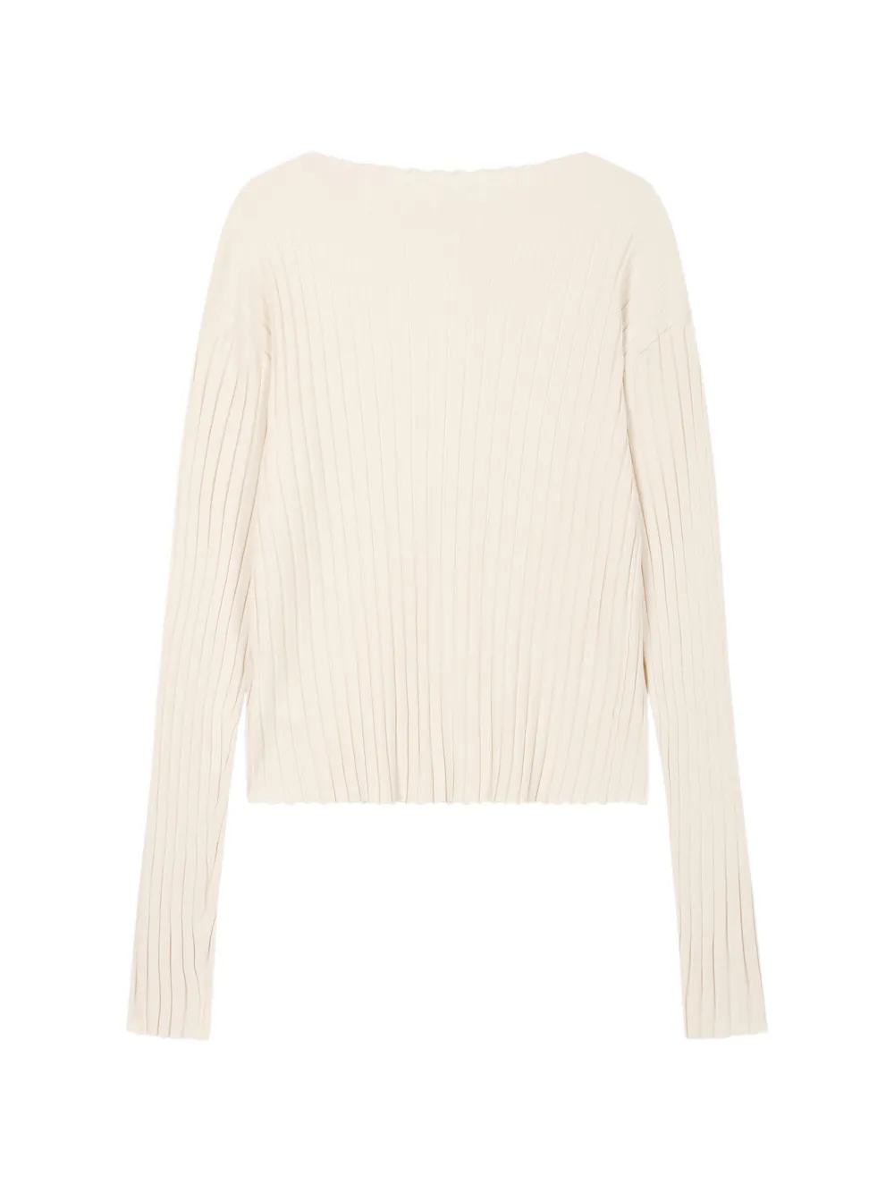  Tomboy Ribbed Button-down Cardigan - Neutrals 