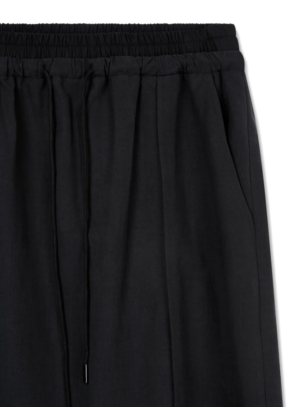 TOMBOY Rok met elastische taille en trekkoord Zwart