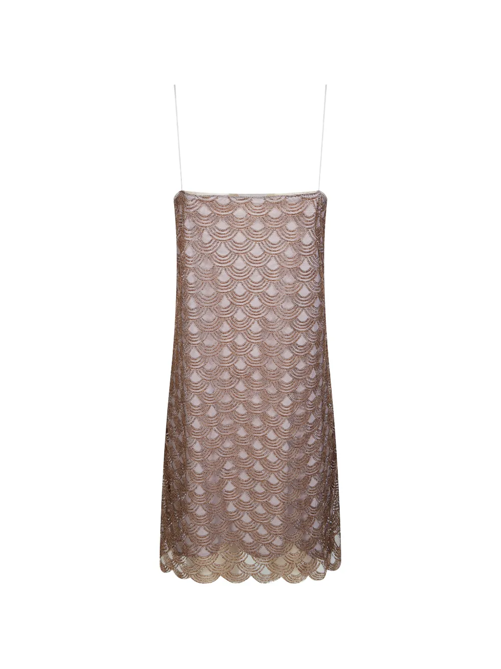 ROTATE BIRGER CHRISTENSEN scallop embellished mini dress - Toni neutri