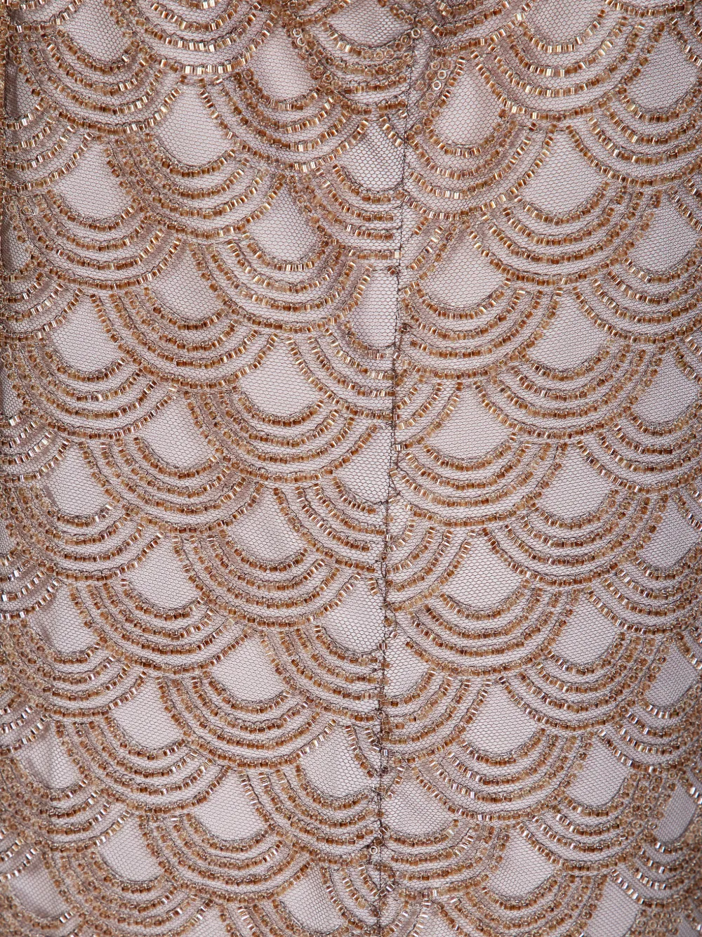 ROTATE BIRGER CHRISTENSEN Gewelfde taupe mini-jurk met pailletten Beige