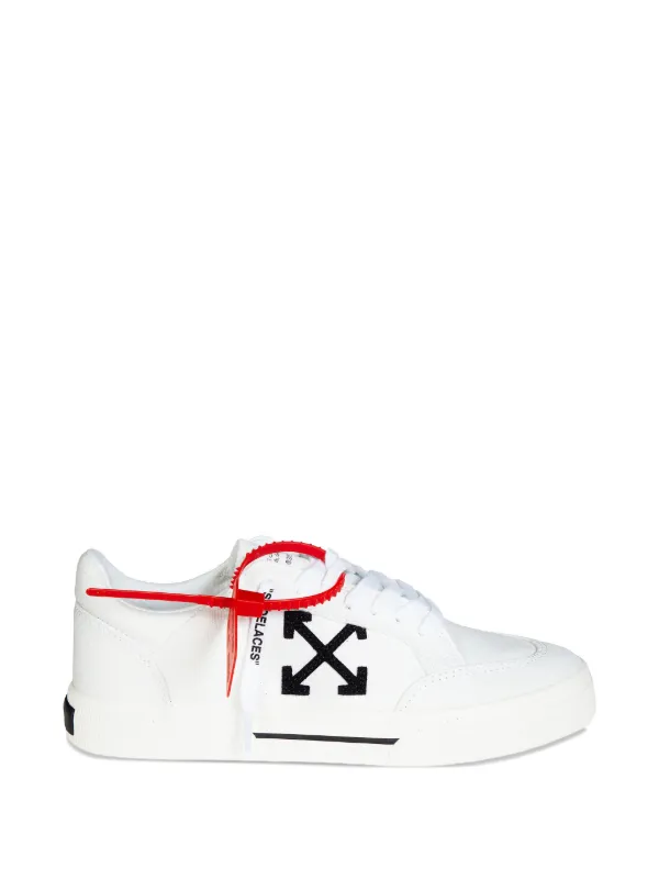 OFF-WHITE バルカナイズド ダイアゴナル プリント スニーカー Off-White バルカナイズ スニーカー | ホワイト | FARFETCH JP