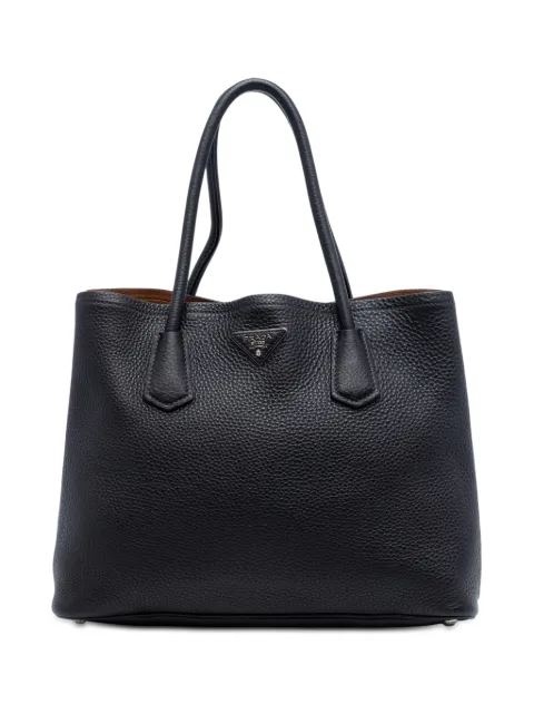 Prada Pre-Owned 2010-2026 Medium Vitello Daino Cuir Double Handle satchel