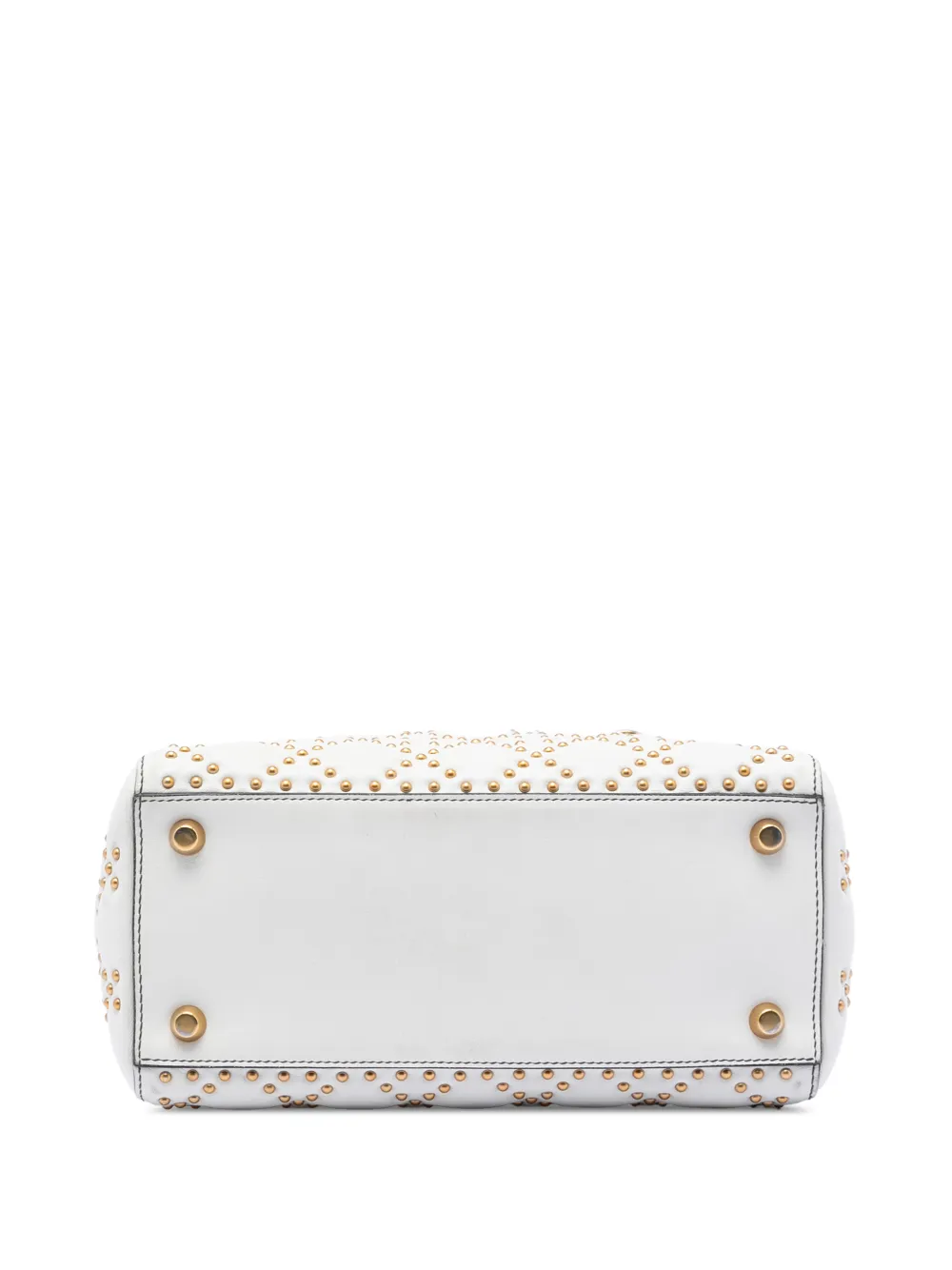 2017 Medium Lambskin Cannage Studded Supple Lady Dior Satchel