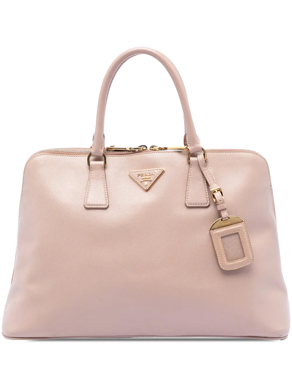 Prada Pre-Owned 2010-2026 Large Saffiano Lux Promenade satchel - Marrone