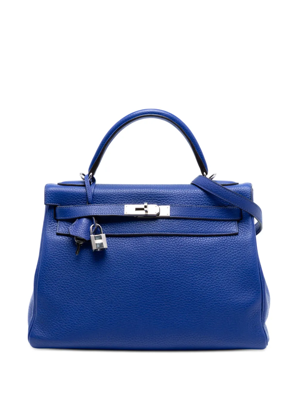 Hermès Pre-Owned 2014 Clemence Kelly II Retourne 32 satchel - Blu