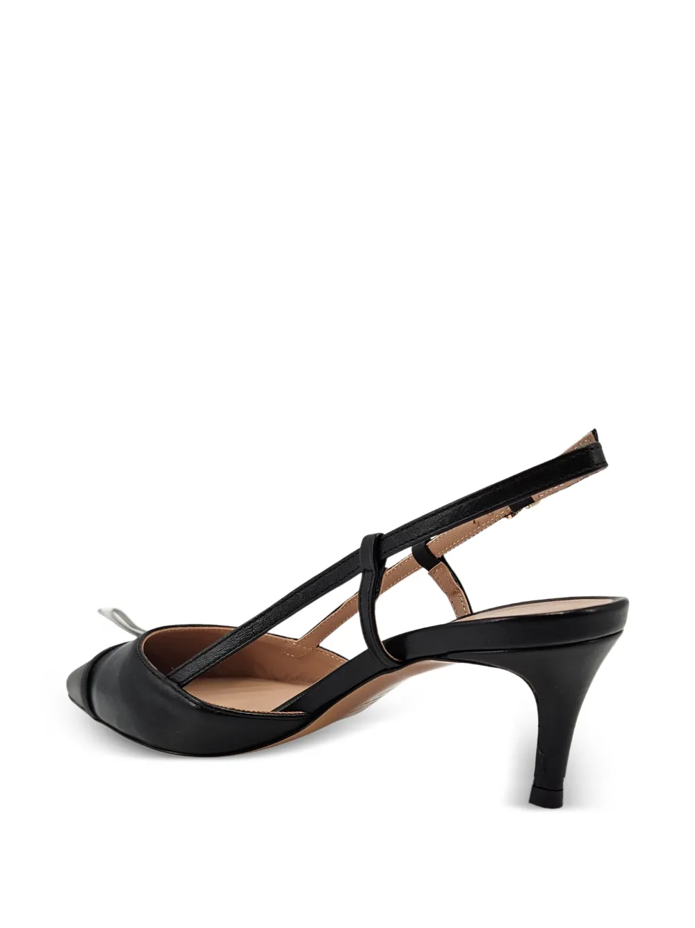 Madison.Maison Alessia leather slingback pumps Zwart