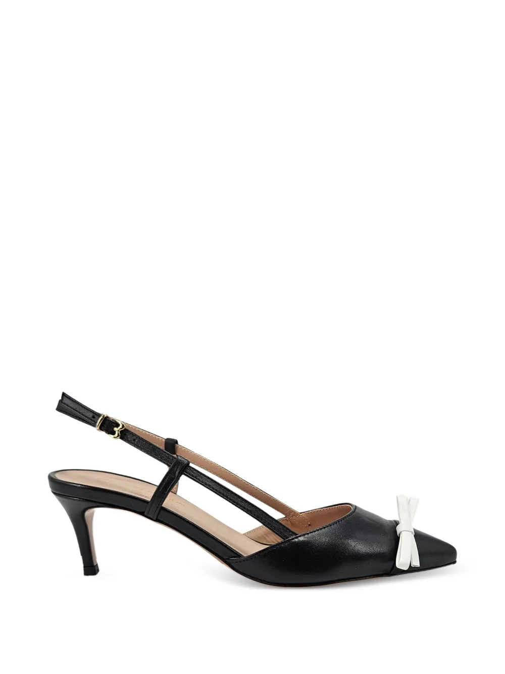 Madison.Maison Alessia leather slingback pumps Zwart