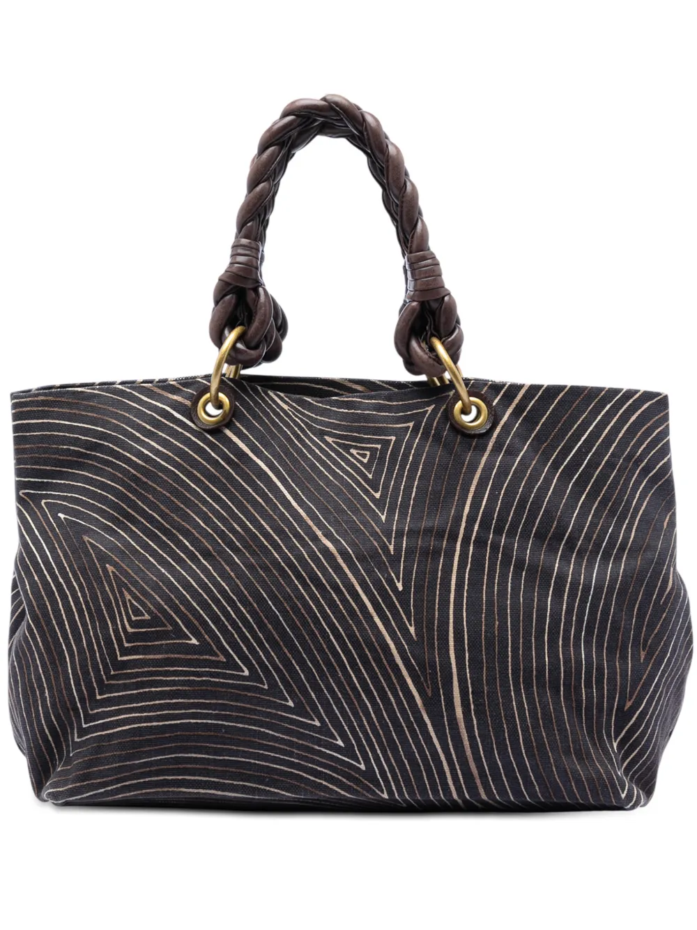Bottega Veneta Pre-Owned 2007 Printed Canvas Cabat tote bag - Marrone
