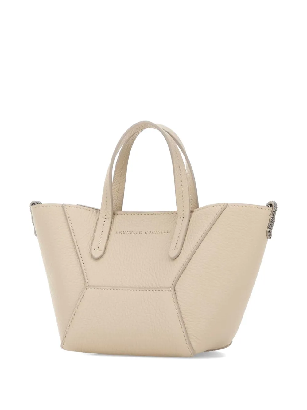  Brunello Cucinelli Bc Duo Leather Tote Bag - Neutrals 