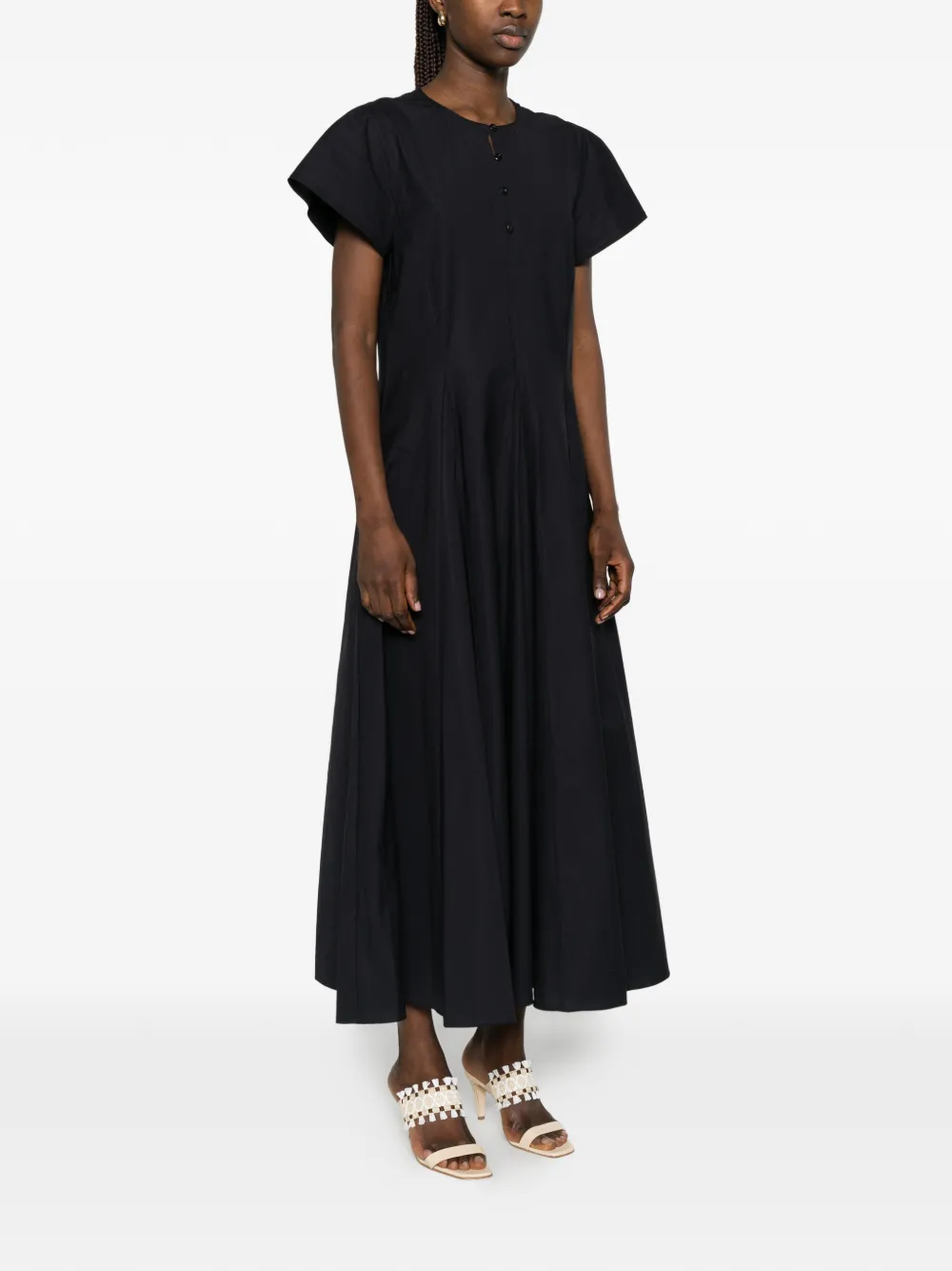  Forte Forte Vestido Midi Con Botones - Azul 