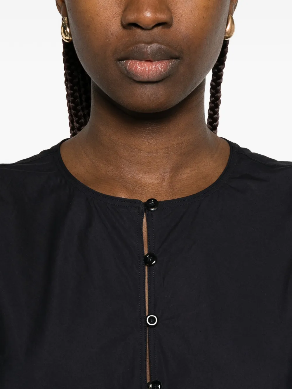 Forte Midi-jurk met knopen Blauw