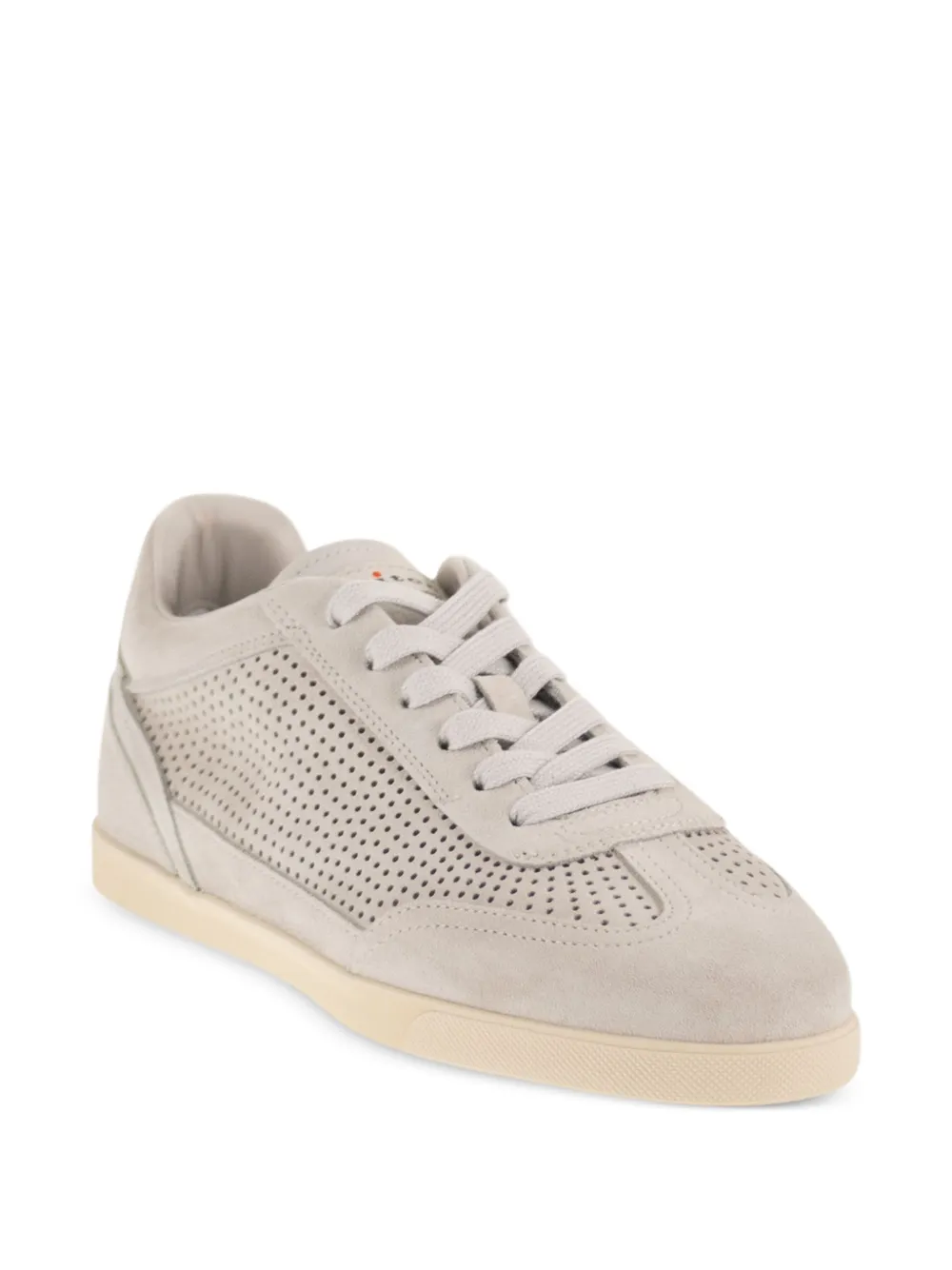 Kiton perforated-detail lace-up fastening sneakers Grijs