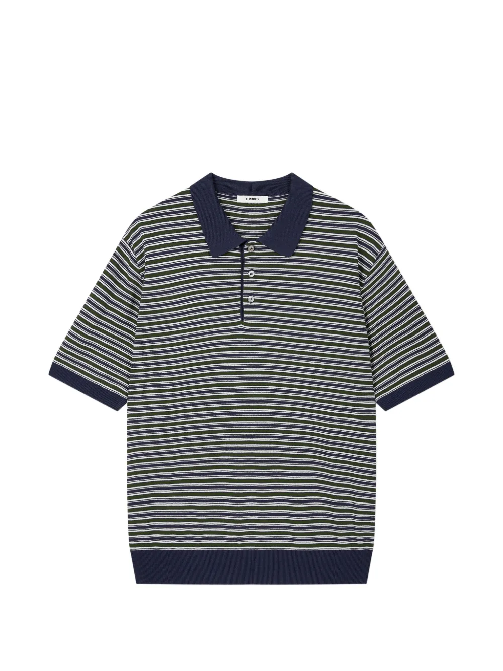 TOMBOY striped polo shirt - Blau