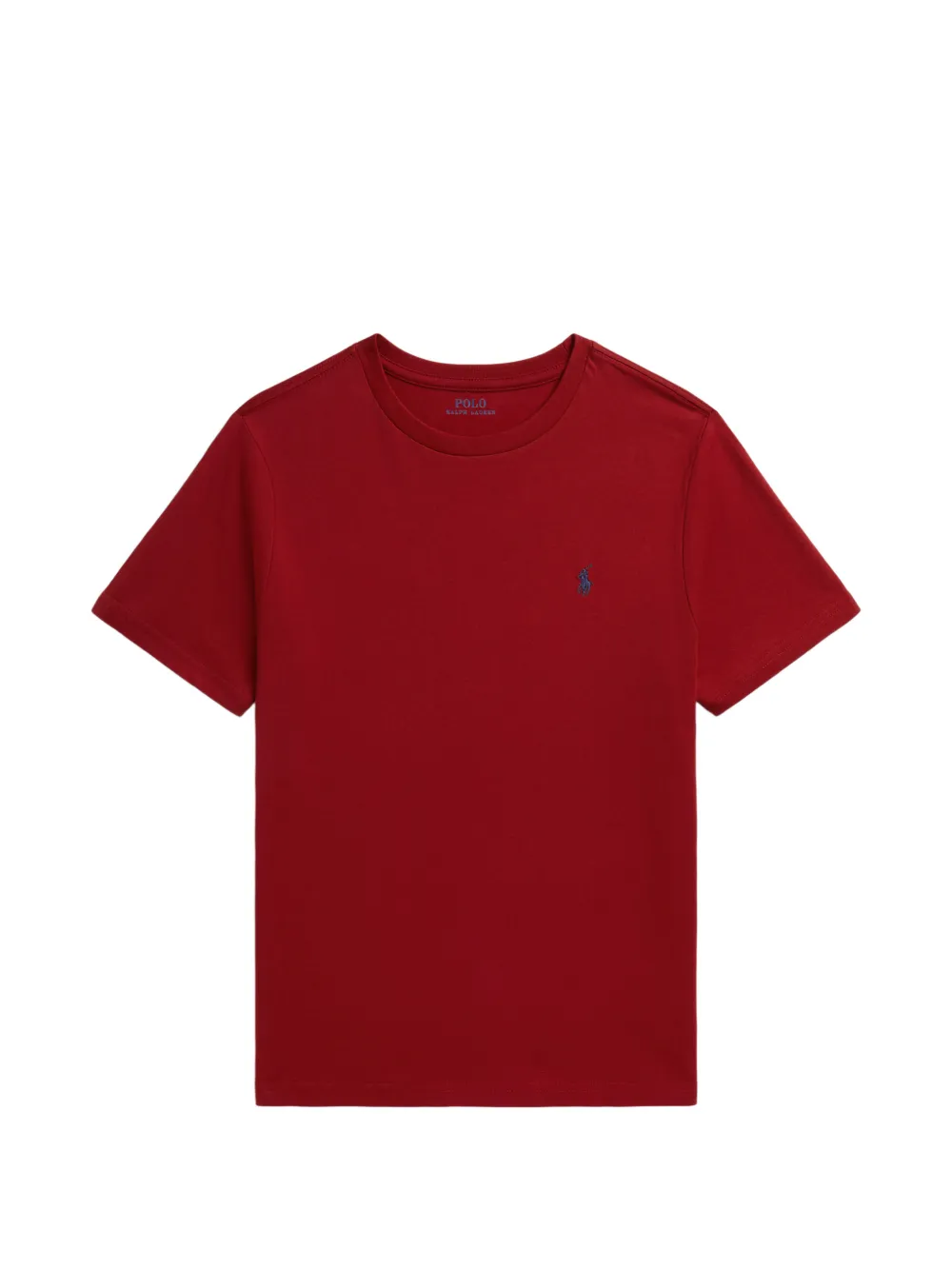 POLO RALPH LAUREN KIDS Pony-embroidered cotton T-shirt - Rosso
