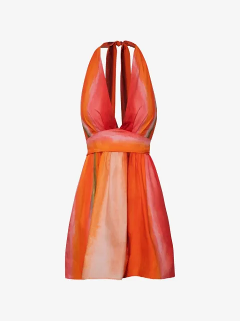 Baobab Agustina V-neck ruched mini dress