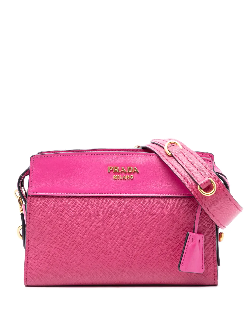 Prada Pre-Owned 2010-2025 Saffiano and City Calf Esplanade crossbody bag - Rosa