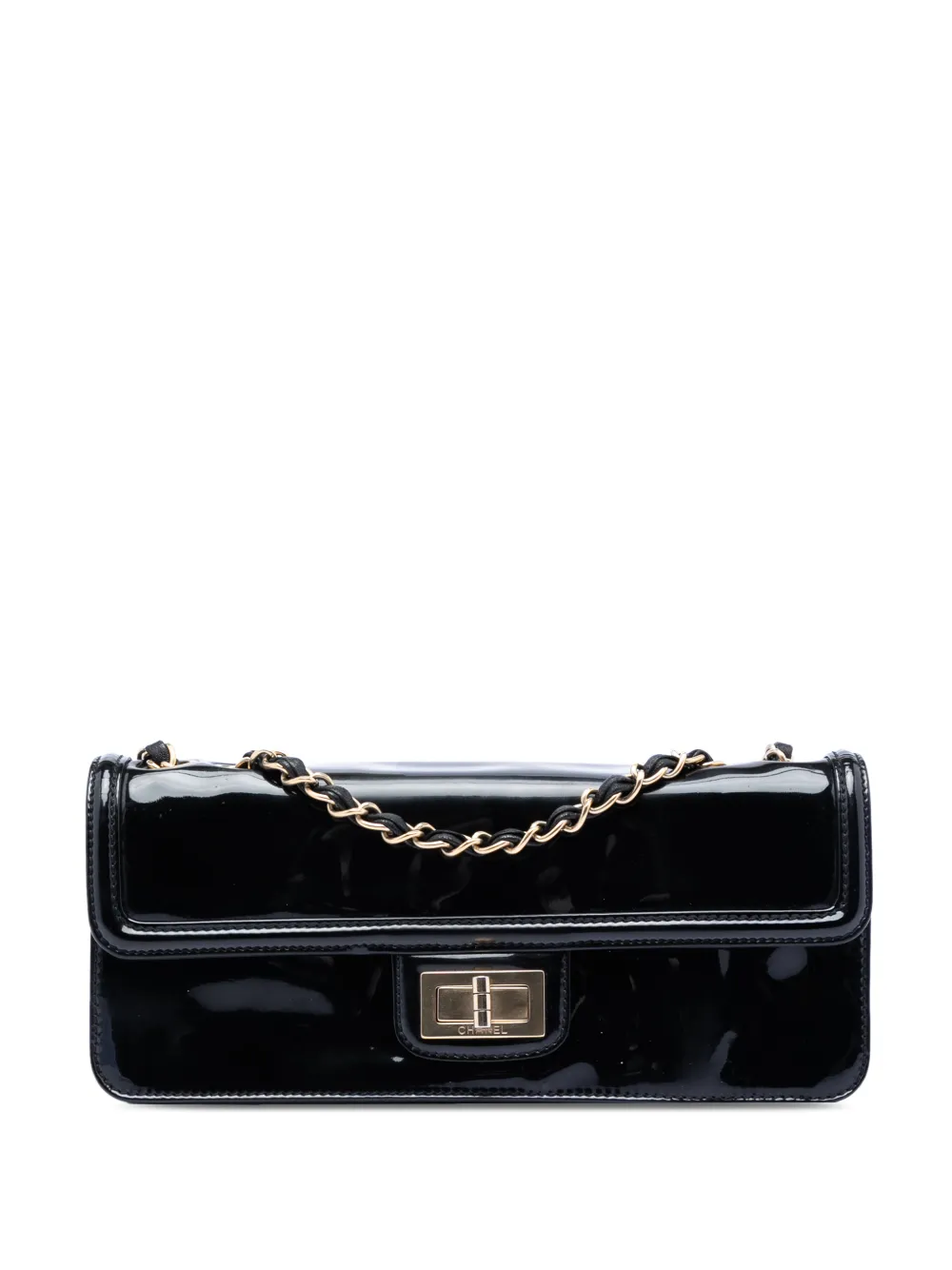 CHANEL Pre-Owned 2008-2009 Patent Reissue 2.55 East West Flap shoulder bag - Nero