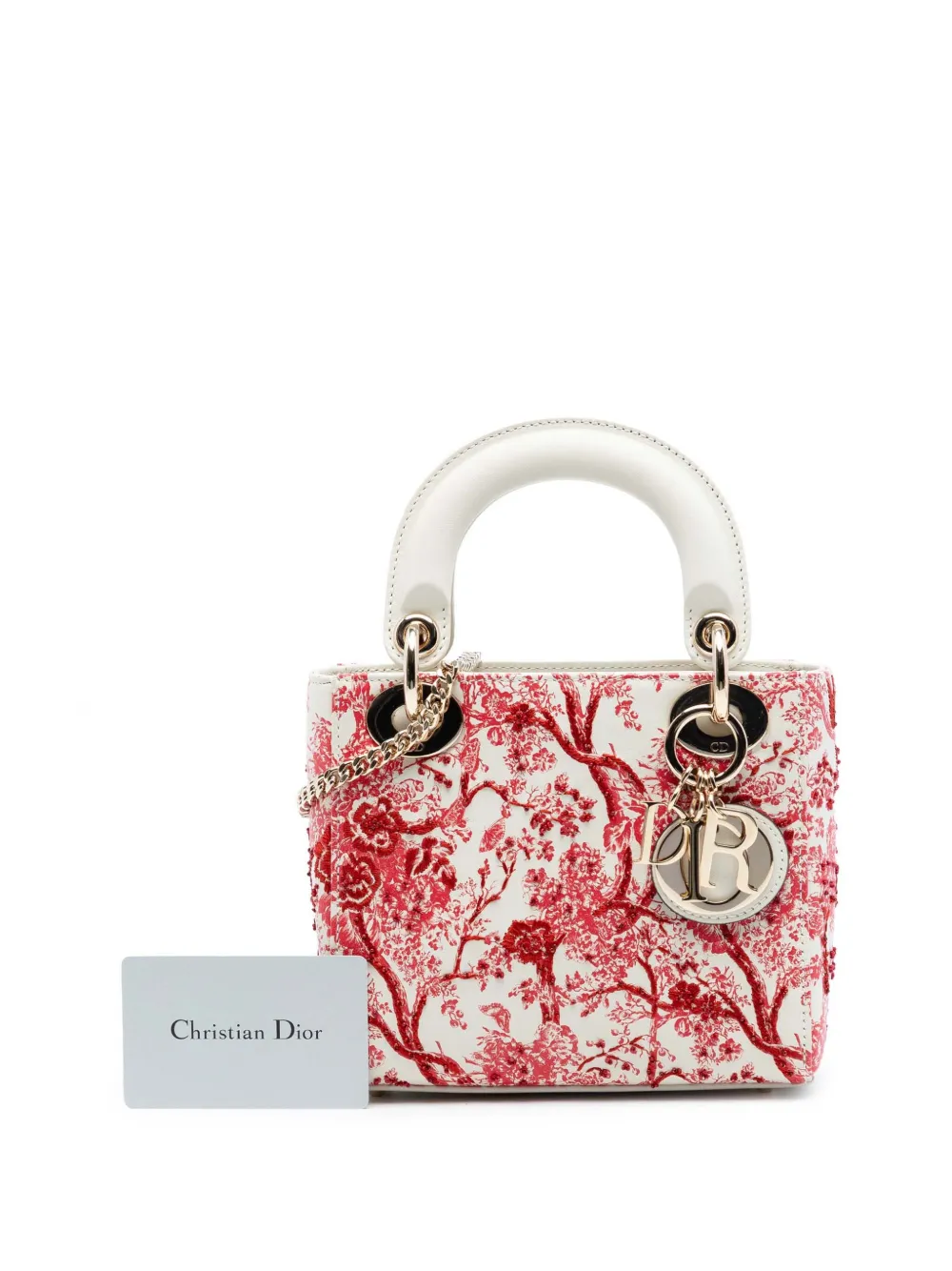 2018 Mini Lambskin Floral Toile De Jouy Lady Dior Satchel