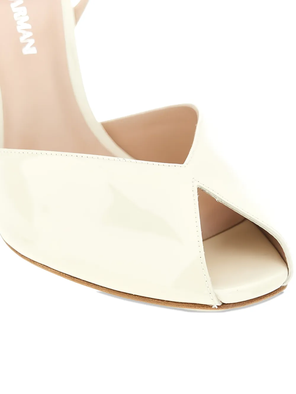 Emporio Armani Lakleren sandalen met gesp Wit