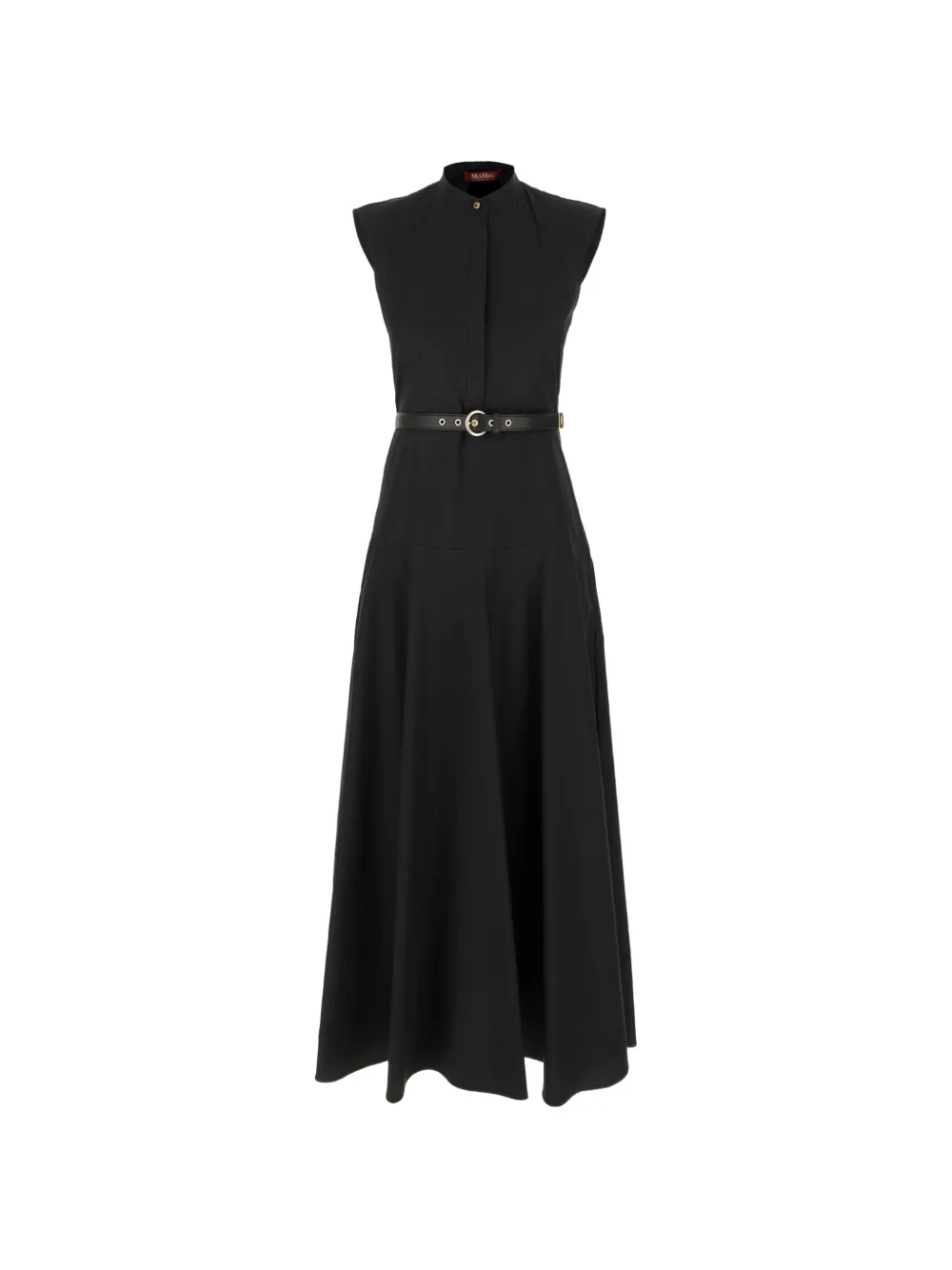 Max Mara Gesto belted sleeveless midi dress - Nero
