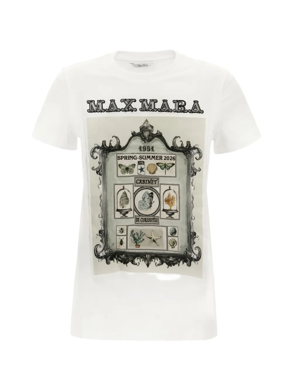 Max Mara graphic-print short-sleeve T-shirt - Bianco