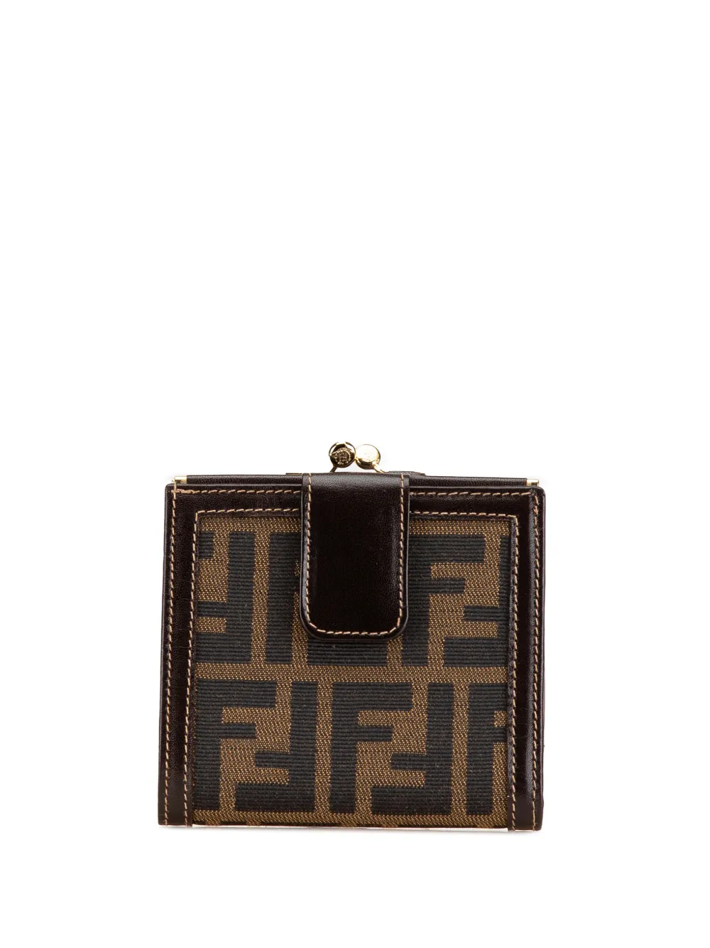 Fendi Pre-Owned 2000-2010 Zucca Canvas Bifold Wallet small wallets - Marrone
