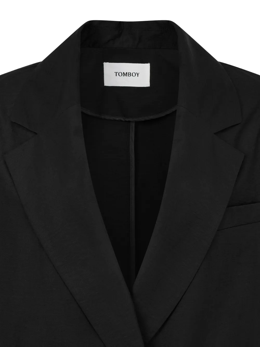TOMBOY Katoenen ruimvallende blazer met enkele rij knopen Zwart