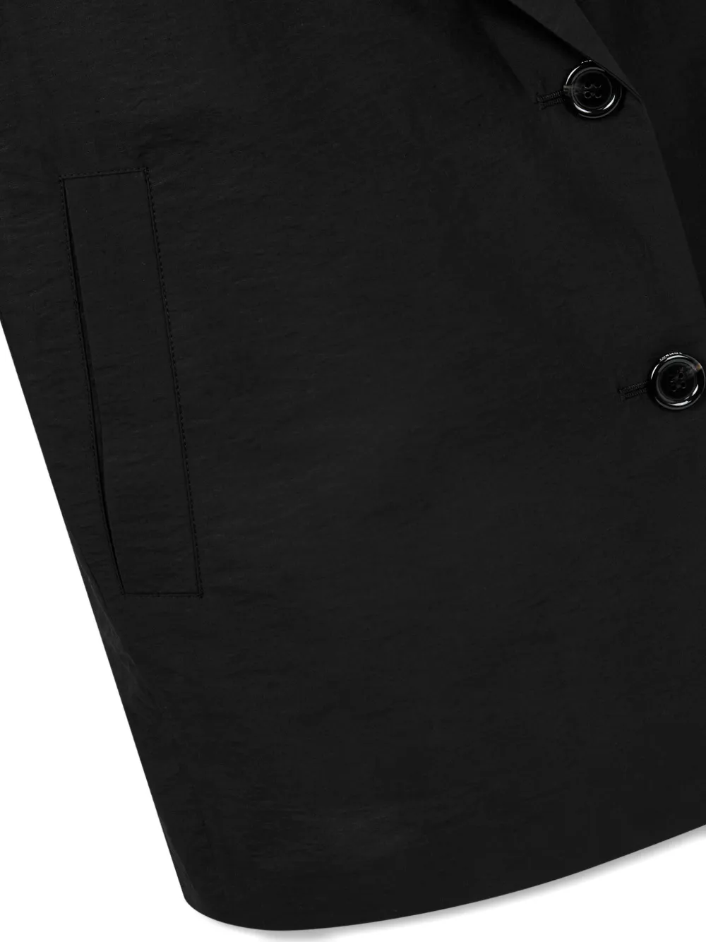 TOMBOY Katoenen ruimvallende blazer met enkele rij knopen Zwart