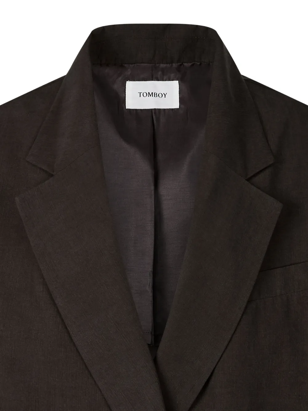  Tomboy Single-breasted Oversized Blazer - Brown 