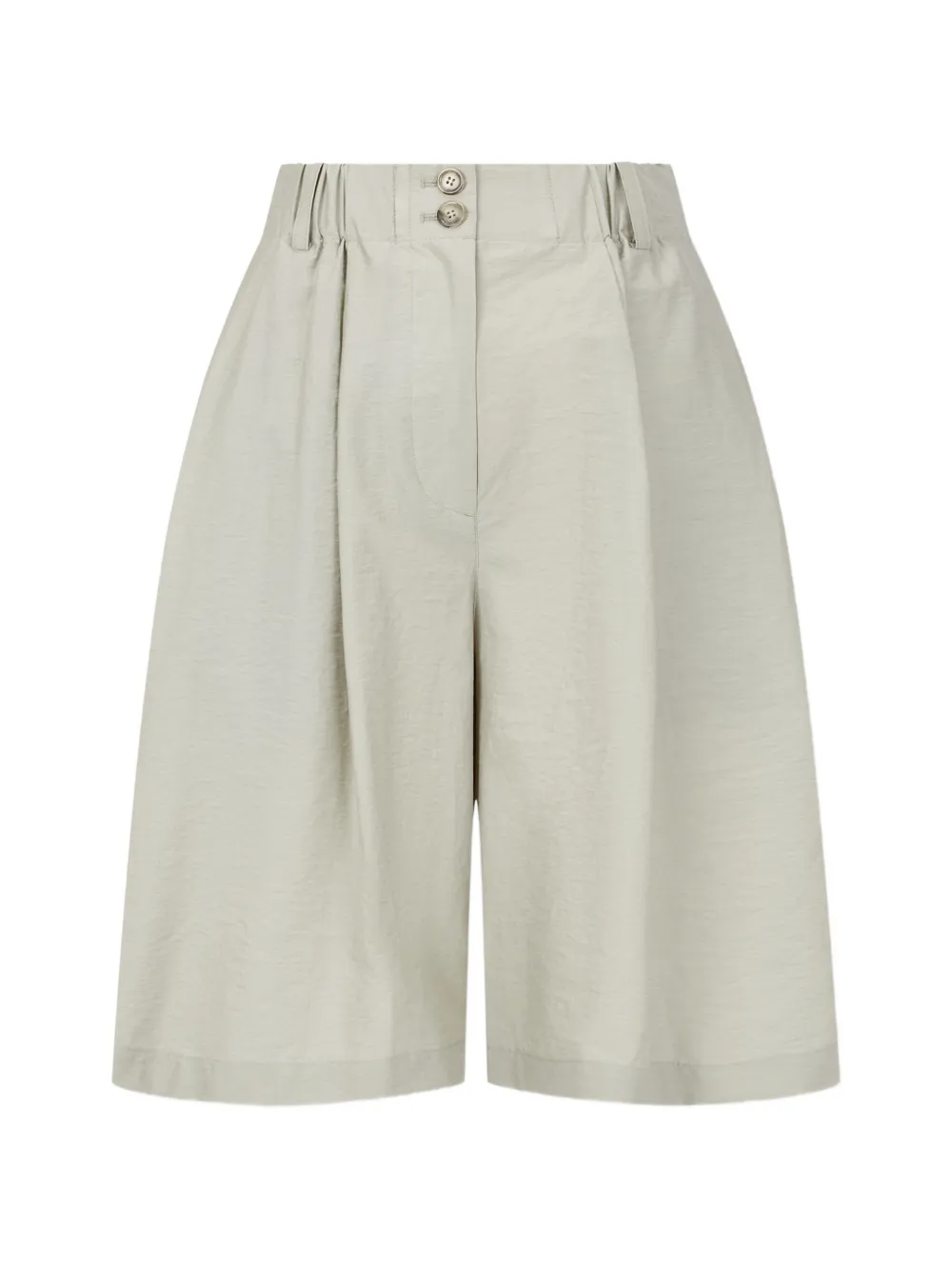 TOMBOY relaxed-fit pleated cotton shorts - Toni neutri