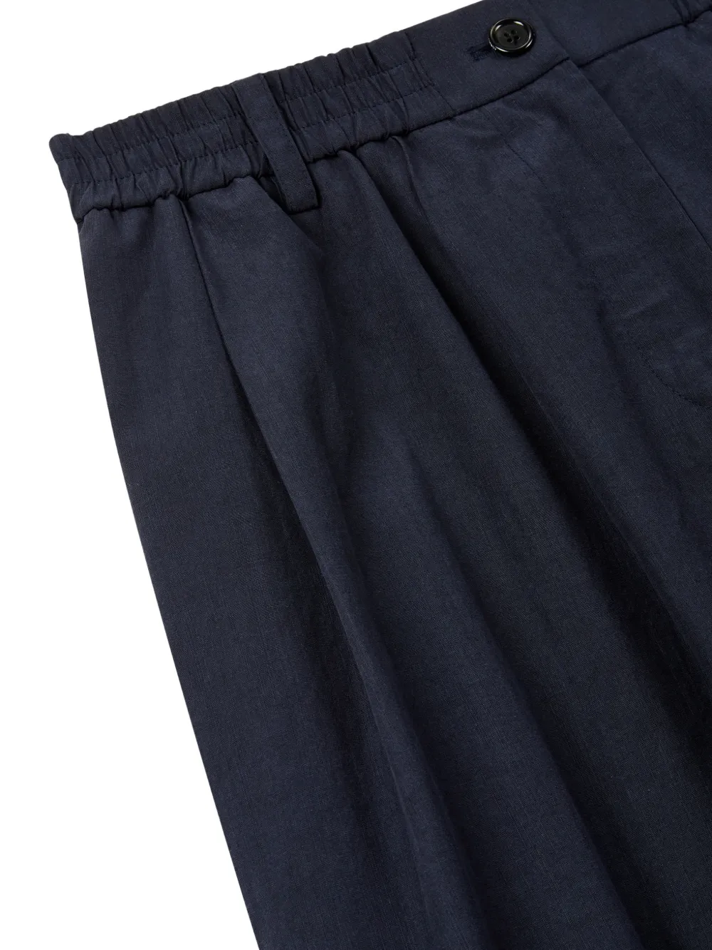 TOMBOY Geplooide shorts met elastische taille Blauw