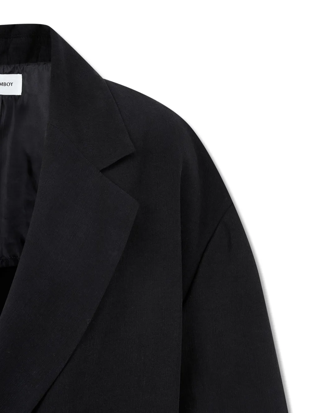 TOMBOY Oversized jack met dubbele rij knopen en korte mouwen Zwart