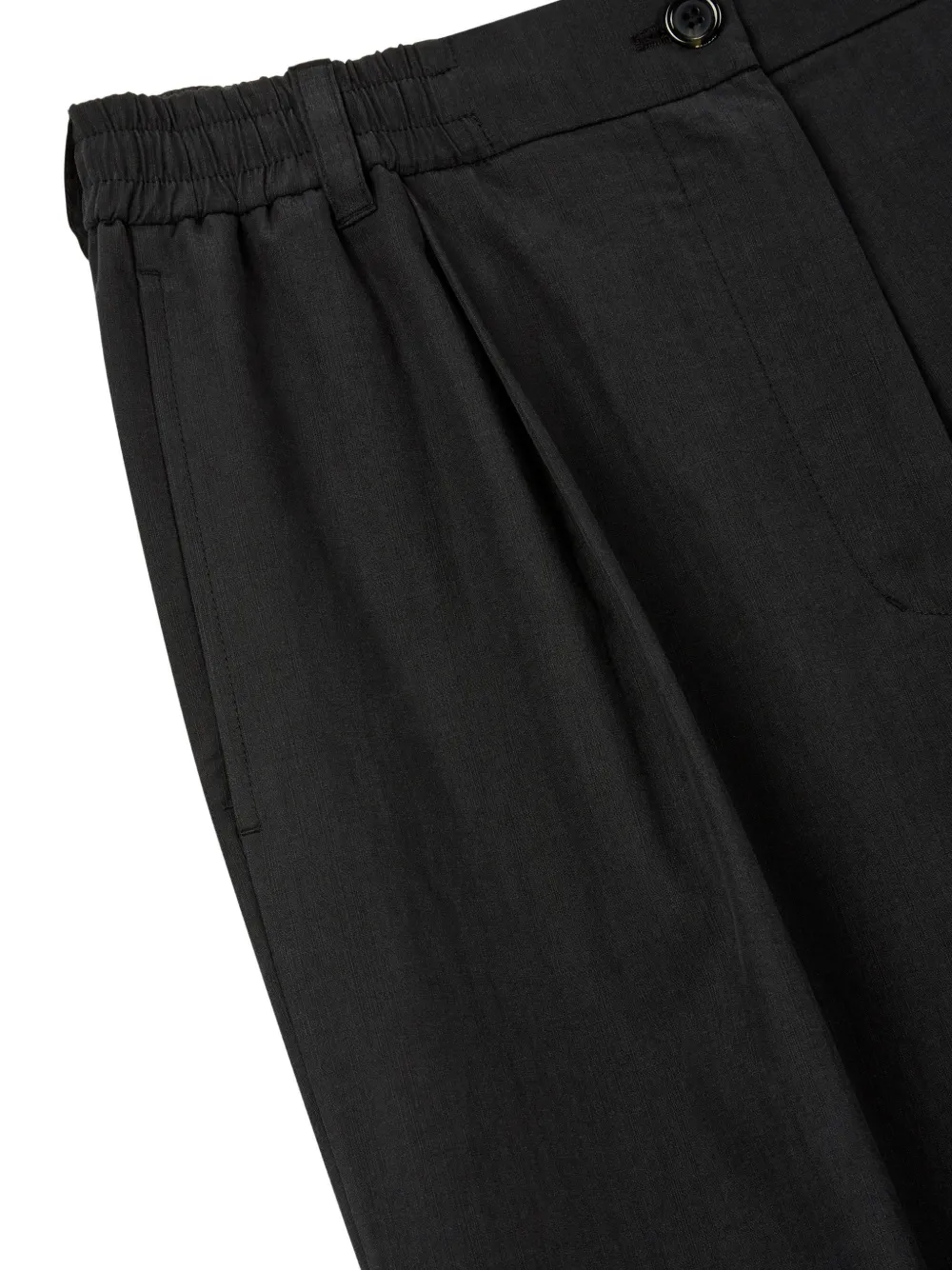 Tomboy Elasticated-waist Relaxed-fit Trousers - Black 