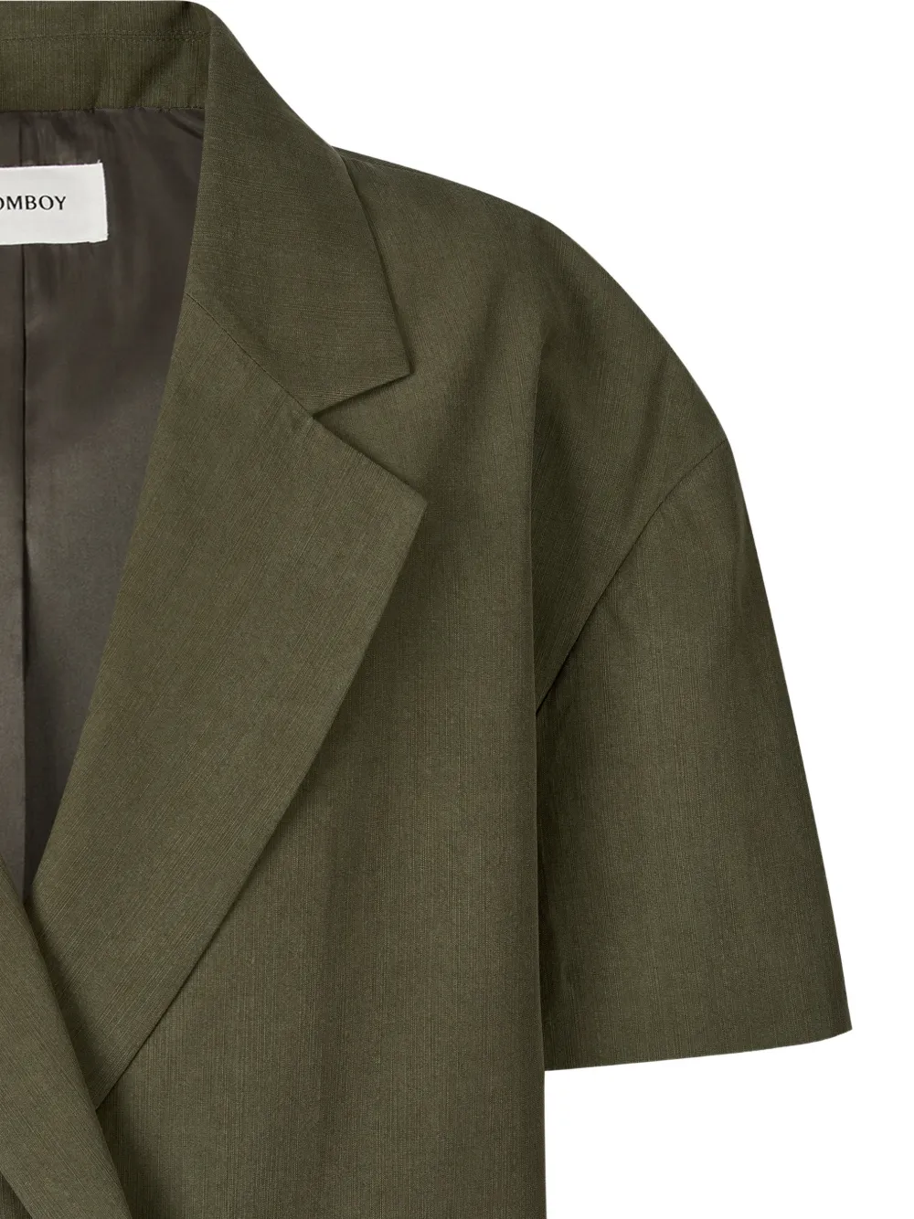 TOMBOY Oversized jack met dubbele rij knopen en korte mouwen Groen