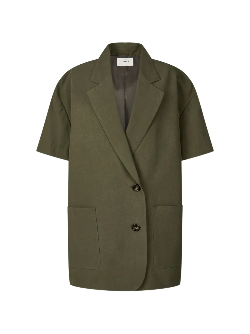 TOMBOY double-breasted short-sleeve oversized jacket - Grün