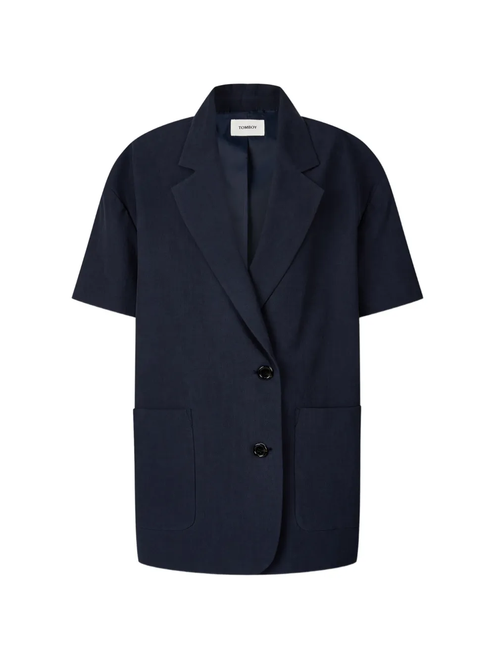 TOMBOY short-sleeve double-breasted oversized jacket - Blu