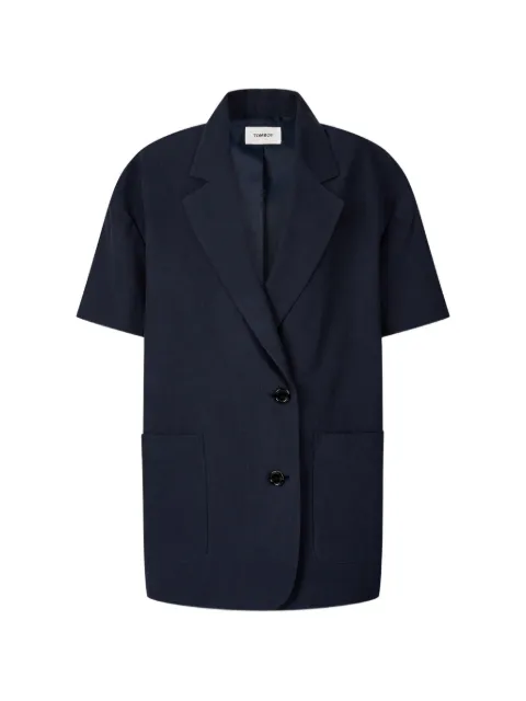 TOMBOY short-sleeve double-breasted oversized jacket