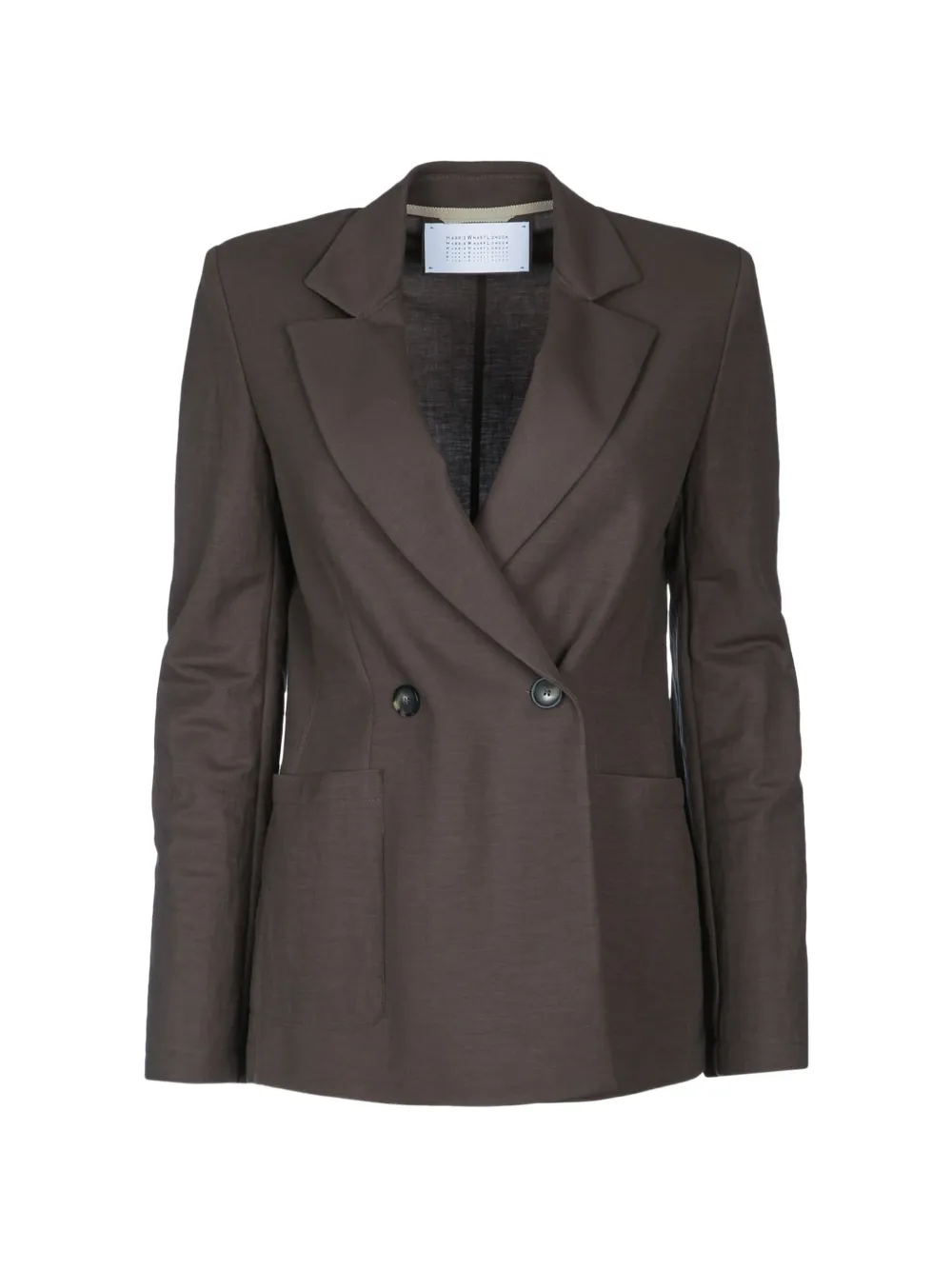 Harris Wharf London front-pocket double-breasted blazer - Marrone